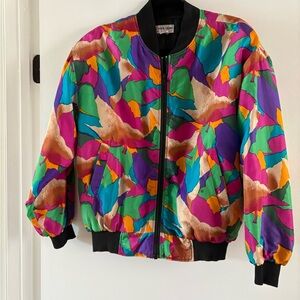 Colorful Abstract Bomber Jacket